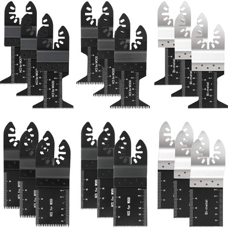 20 Stück oszillierende Sägeblätter, Multitool-Sägeblätter, Zubehör zum Schneiden von Holz, Metall und Kunststoff, Multitools für Fein Multimaster, Dremel, Bosch, Milwaukee, Makita, Dewalt