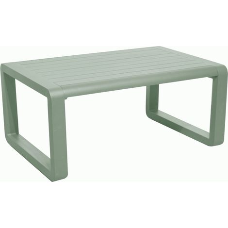 PROLOISIRS Table basse - QUENZA II - Aluminium époxy - Lattes - Amande