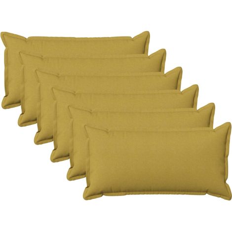 Housse de coussin 6 pcs HOUTEN Vert clair 40 x 80 cm vidaXL