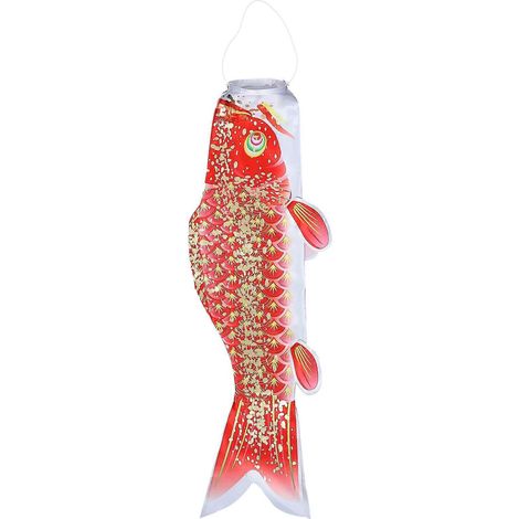 Pendentif décoratif carpe de style japonais, drapeau de poisson chic et original, banderole carpe-66X21X8CM-Red