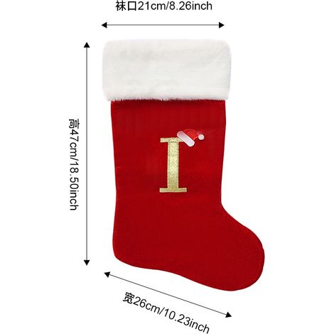 Large Christmas stockings, Christmas decorations, English letter ornaments, letter socks, children's cartoon gift bags