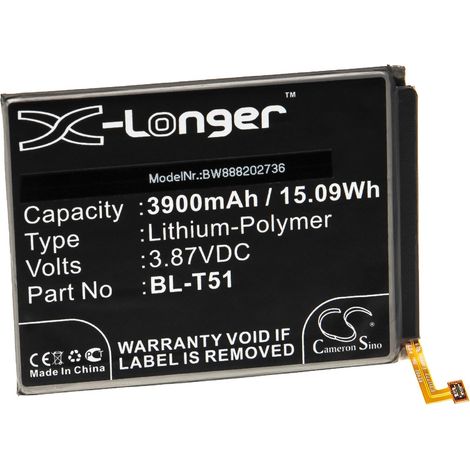 vhbw Akku kompatibel mit LG LMK520EMW, LMK520BMW, LMK525BMW, K62 2020, LMK420BMW, K62+ 2020 Handy Smartphone Telefon (3900 mAh, 3,87 V, Li-Polymer) (1/2)