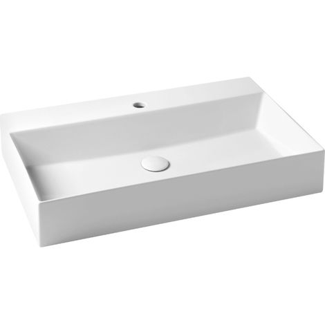 Lavabo Elegance sospeso/appoggio 75x45 monoforo in ceramica