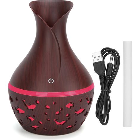 Vase Humidificateur USB 300ml - Diffuseur d'Aromathérapie Électrique pour Bureau (1/5)