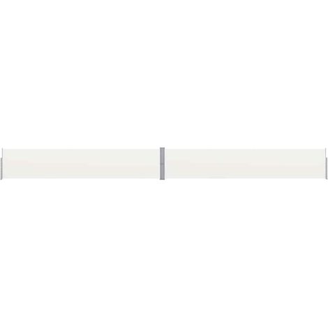 vidaXL Toldo lateral retráctil para patio color crema 140x1200 cm (1/5)