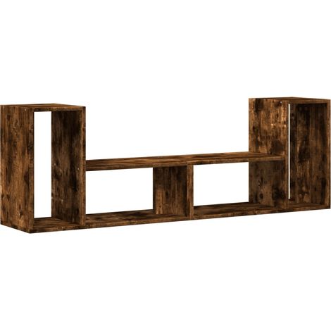 Mobile TV multimediale scaffale per televisione credenza televisione sala da pranzo soggiorno camera da letto 2 pezzi rovere affumicato 75 x 30 x 50 cm derivati del legno marrone 020028607