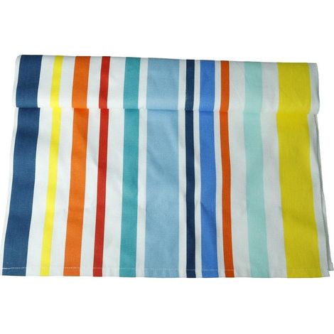 Brandani Tahiti runner cotone multicolor righe colorate 45x140 cm