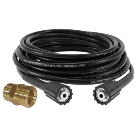 Pair Hochdruckreiniger-Ersatz-Verlängerungsschlauch, 50 Fuß, 5800 Psi mit Hochleistungsadapter, PVC-Gummischlauch (1/5)