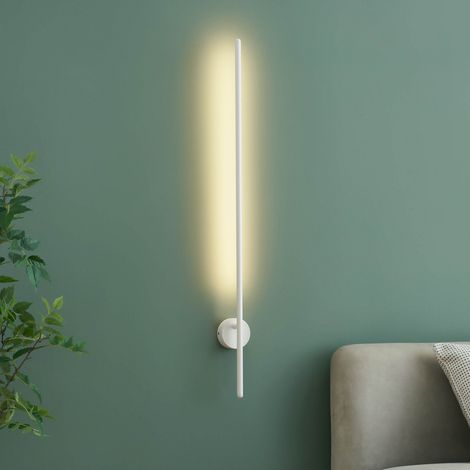 Längliche weiße Wandleuchte mit indirektem LED-Licht - Mandal
