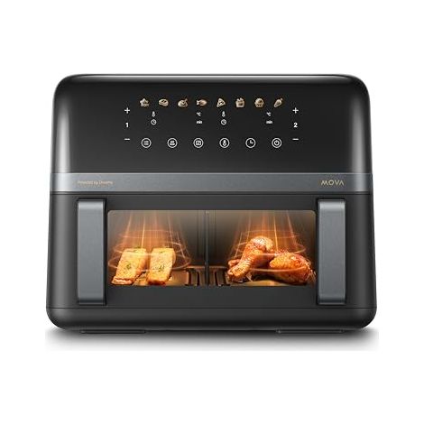 MOVA FD20 PRO Doble 9 L Independiente 2700 W Freidora de aire caliente Negro
