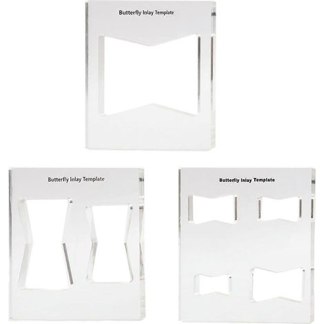 Gabarits décoratifs pour le travail du bois (lot de 3), nœud papillon décoratif 7 en 1 (1/5)