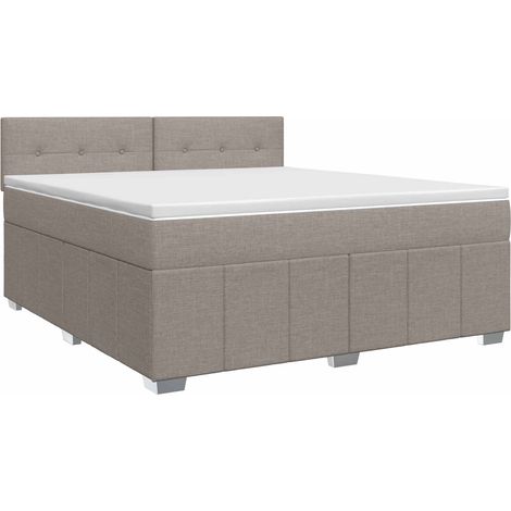Maison Exclusive - Boxspringbett mit Matratze Taupe 180 x 200 cm (1/5)