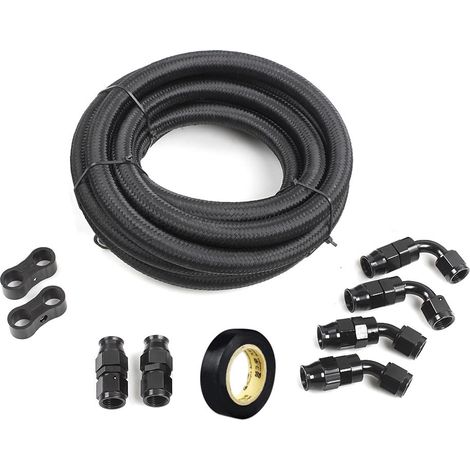 Auto-Modifikation Teflon-Ölkühleranschluss PTFE-Ölschlauch AN6/AN8/AN10 geflochtener Ölschlauchsatz - AN10 (1/4)