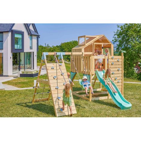 PolarPlay Spielturm Anika aus Holz in GrünBabyschaukel