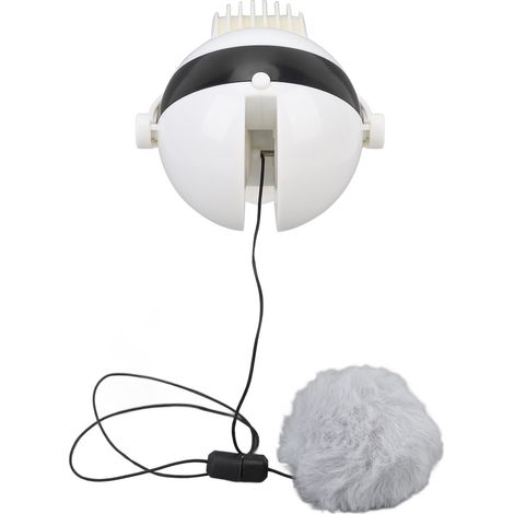 Balle de levage automatique pour chat avec base interactive réglable et corde rétractable, jouet idéal pour la maison et l'intérieur. (1/5)