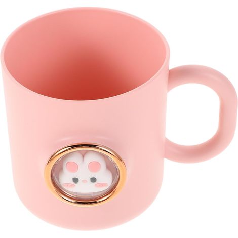 Porte-gobelet de Salle de Bain pour Brosse à Dents en Plastique Rose, Facile à Tenir et Portable, Gobelet à Brosse à Dents Animal de Dessin Animé pour Garçon et Filles en Voyage (1/5)