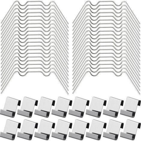 Clips de Serre Universels en Acier Inoxydable - Lot de 100 Pièces, Résistants et Adaptés à Tous Types de Vitres - (1/4)