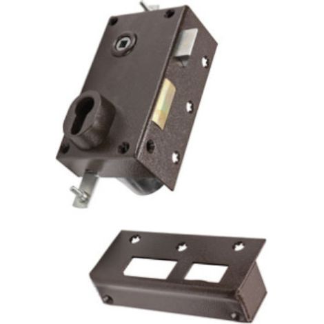 Serrure 3 points 73 A2P Sans cylindre marron droite - BRICARD - 73078 (1/2)
