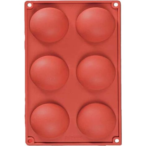 Molde De Silicona Antiadherente Con Forma De Media Esfera Grande De MINKUROW, Moldes De Múltiples Cavidades Para Magdalenas, Pasteles, Jabón, Gelatina, Pastelería, Magdalenas (1/5)