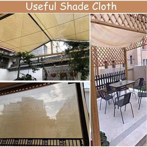 Voile d'Ombrage Patio Pergola - 3m x 4m - Filet Ombrage Perforé - Protection Solaire - Pour Jardin Terrasse - Résistant (1/4)