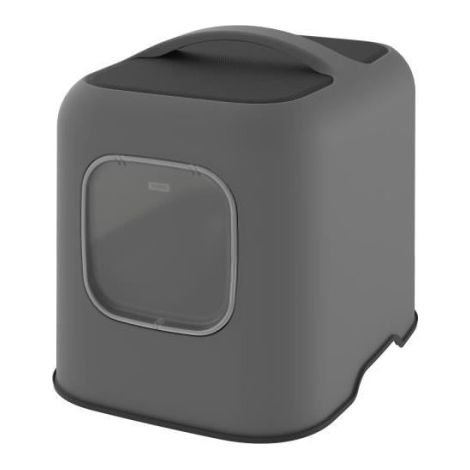 ROTHO - Maison toilette pour chat 57 x 39 x 40 cm - Bac a litiere - Anthracite (1/4)