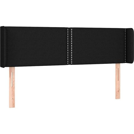 Maison Exclusive - Cabecero de tela negro 147x16x78/88 cm (1/5)