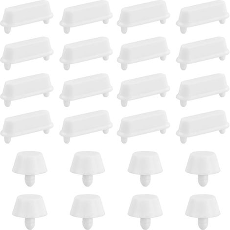 Lot de 24 Tampons Abattant WC, Amortisseurs de Bruit, Tampons Universels pour Siège de Toilette, Accessoires de Salle de Bain, pour la Maison, le Bureau, l'hôtel, Blanc (1/5)