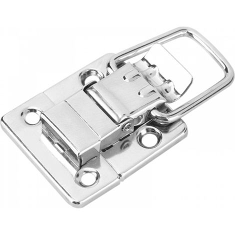 Fermoir à bascule en acier inoxydable argenté, 10 pièces, pour boîte, étui, valise (1/5)