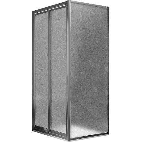 Box Doccia Angolare 90x90 cm 2 Ante Battenti in Cristallo Opaco 4-6mm H185 Fosterberg Skagen Duo (1/4)
