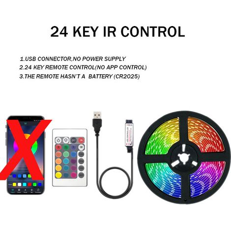 rouleau de bande LED de 15 m, ultra-longue, synchronisation musicale, contrôle par application avec télécommande, ruban RGB pour chambre [Classe énergétique A++] (1/4)