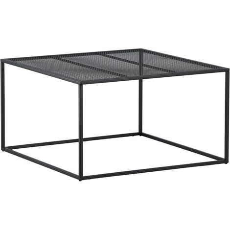 Table Basse en Métal "Netz" 80cm Noir (1/5)
