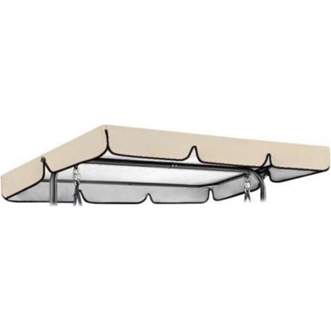 ANDIAMO Ersatzdach für Gartenschaukeln. Ersatzbezug. Wasserdichtes Gartenschaukeldach. Schaukel-Ersatz für Terrassen und Balkone (Beige 249 x 185 x 18 cm)