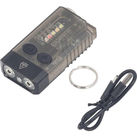 LED-Taschenlampe mit UV-Licht, 80 dB Summer, 1000 lm, Magnetverschluss, wiederaufladbar, tragbar, wasserdicht (IPX4).
