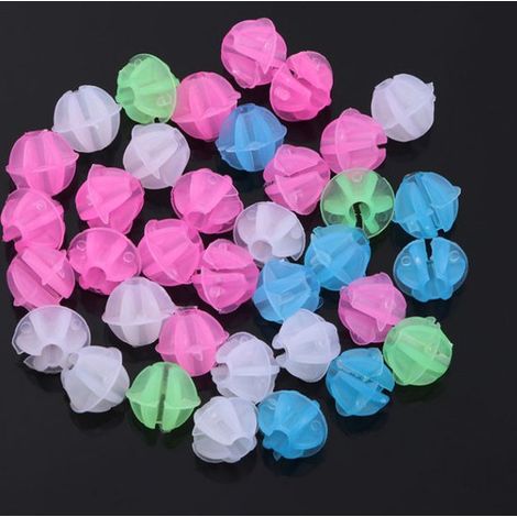 Lot de 36 perles phosphorescentes pour rayons de vélo - Rondes et colorées - Décoration de roues pour enfants - Réflecteurs (1/4)
