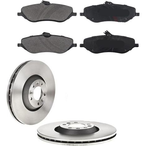 KIT FRENI ANTERIORI compatibile con CITROEN C6 (TD) - DISCHI + PASTIGLIE OEM: FDB1726 / 17554 , 18242 /SOSTITUZIONE DIRETTA/BASSA POLVERE/SILENZIOSO (1/5)