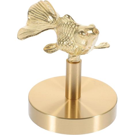 Patère décorative en laiton en forme de poisson rouge (1/5)