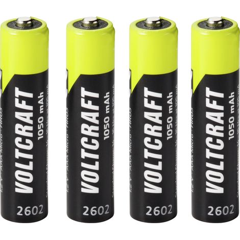 VOLTCRAFT  Micro (AAA)-Akku NiMH 1050 mAh 1.2 V Ready to use 4 St. (1/4)