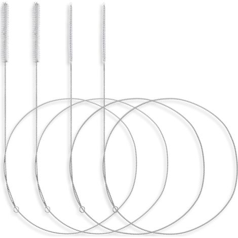 Lot de 4 brosses de nettoyage extra longues de 1 m avec poils en nylon doux, brosse de nettoyage pour tuyaux d'alimentation, biberons, pailles (diamètre 0,65 cm et 1,2 cm) (1/5)