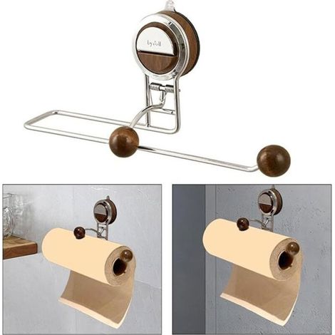 Description générale Ce support de rangement pour rouleau de papier toilette et essuie-tout est une solution pratique et élég (1/4)