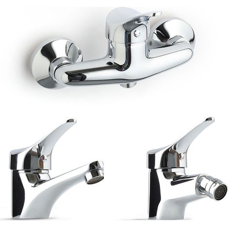 Komplettset Für Aufputz - Waschtisch, Bidet, Duscharmatur Cembra