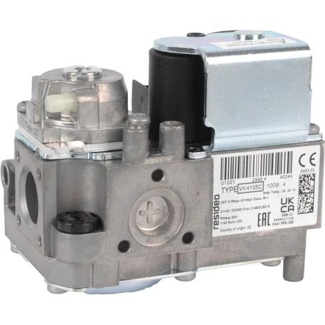 Honeywell – Bloc vanne gaz VK 4105 C 1009 – Électrovanne 230V – Filetage 1/2'' pour chaudières et appareils de cuisson – Contrôle multifonctionnel