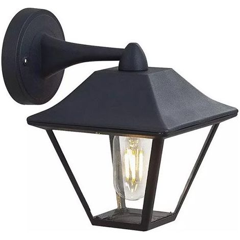 V-TAC VT-843 Portalampada lanterna da giardino wall lamp facing down corpo alluminio nero ip44 E27 - sku 8686 (1/10)