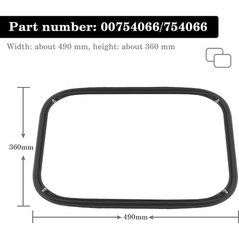 Antoble BOD20 Joint de Four en Caoutchouc pour DifféRents Types de CuisinièRes Bosch/Siemens/Neff/Constructa –Compatible Avec Pièces 00754066/754066-4 Crochets - Pièces de Rechange pour Four (2pack)