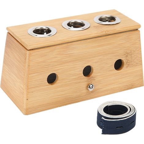 Boîte de Moxibustion 3 Trou pour Rouleaux de Moxa - Thérapie par Chaleur Acupuncture (1/5)