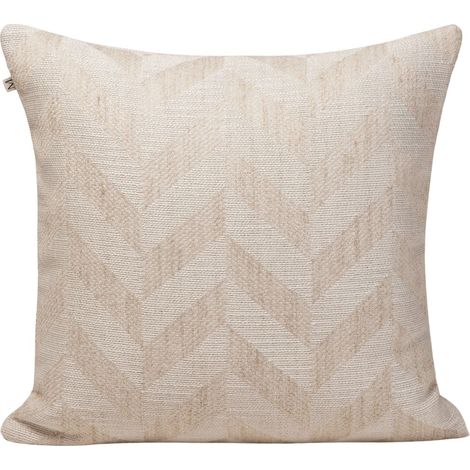 Housse de coussin en Jacquard tissé aux fils méchés, motif chevrons TOBIAS (1/5)