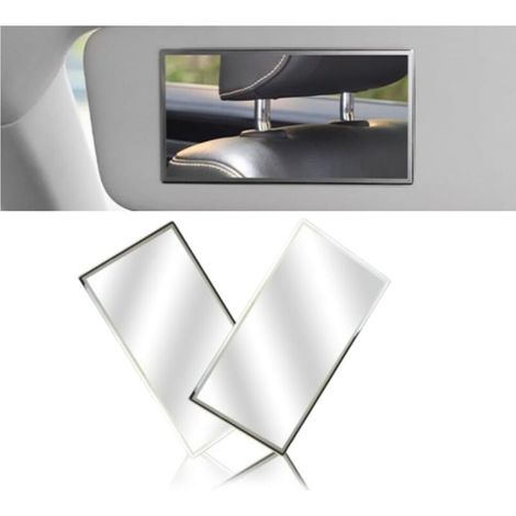 SABIR 2PCS Miroir de Maquillage de Voiture Miroir de Voiture Miroir de Courtoisie de Pare-Soleil Miroir Pare Soleil de Voiture ,11x6.5cm (1/5)