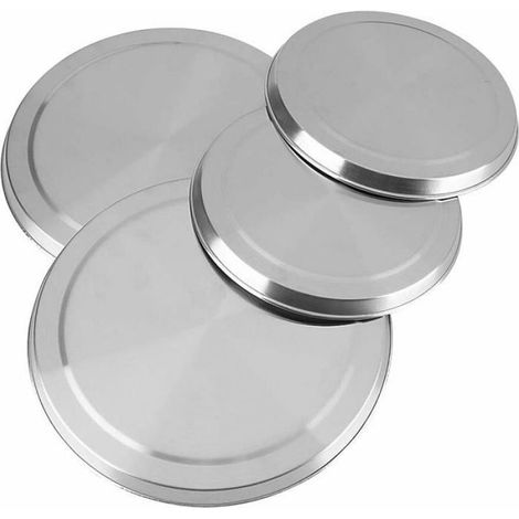 Couvercle De Protection - Pour Plaque De Cuisson - En Acier Inoxydable - Usage Cuisine - 4 Pièces (1/4)