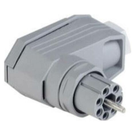 Hirschmann 931 553-106-1 Connecteur d'alimentation N femelle, coudé Nombre total de pôles: 6 + PE 5 A gris 1 pc(s) D21030 (1/5)