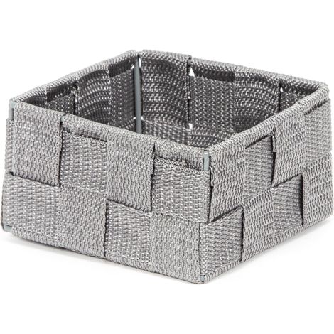 Panier de rangement Stan S gris - COMPACTOR - 12 x 12 x H.7 CM - Gris