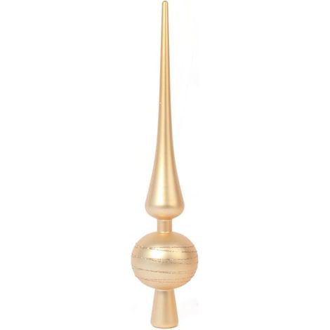 Puntale per albero di Natale in plastica, 30 cm, colore oro. (1/3)